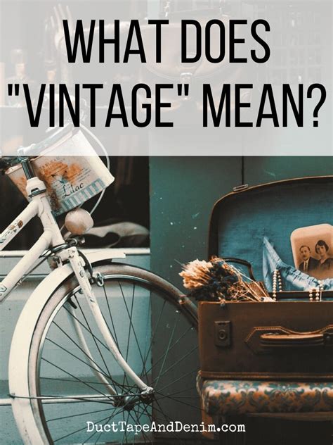 vintage|vintages meaning.